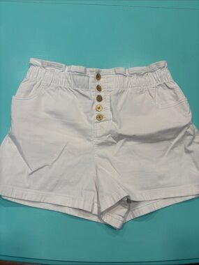 Lilly Pulitzer White High-Waist Button-Front Shorts